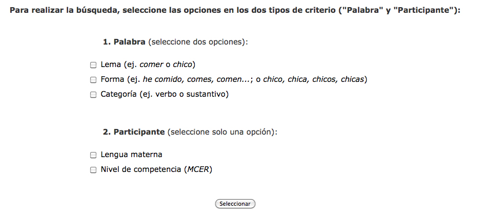 Búsqueda en el corpus