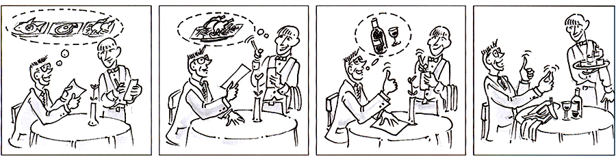 Viñetas de la prueba de narración