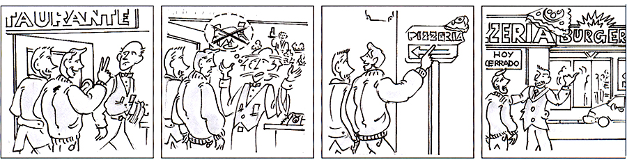 Viñetas de la prueba de narración